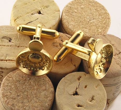 boutons de manchette inspirés par les taste vins